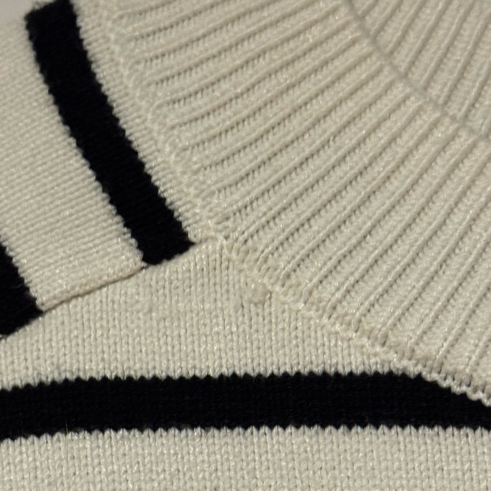 Truth by Republic Striped Knit Sweater Black White Small - Picture 7 of 7